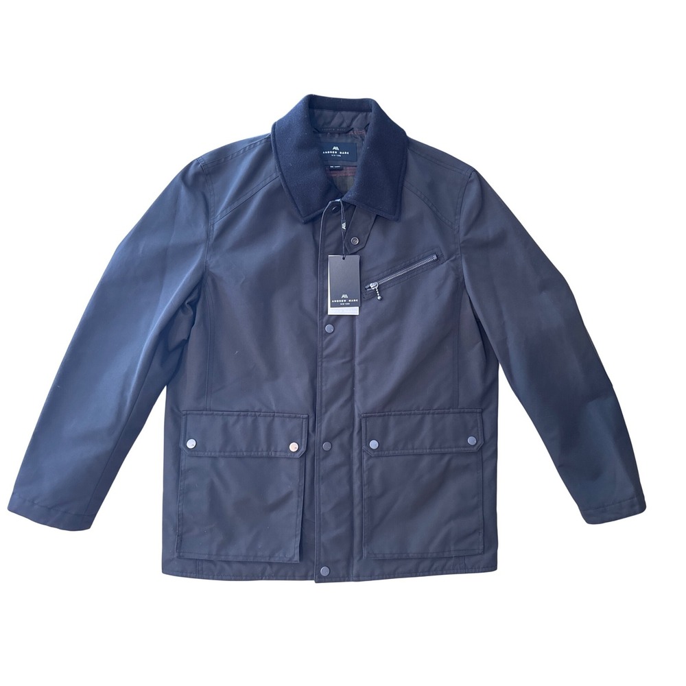 NEW Andrew Marc Mens Black Quilted Lined Jacket‎ Size M (NWT)